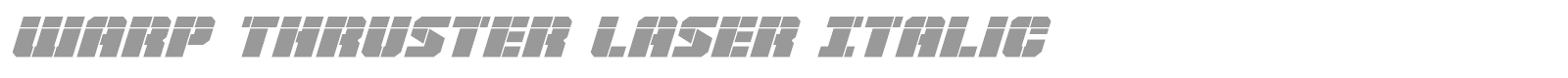 Warpthruster font preview