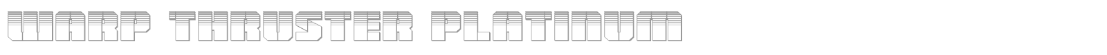 Warpthruster font preview
