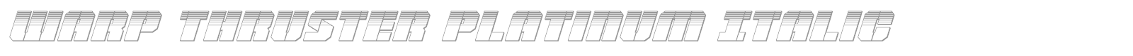 Warpthruster font preview