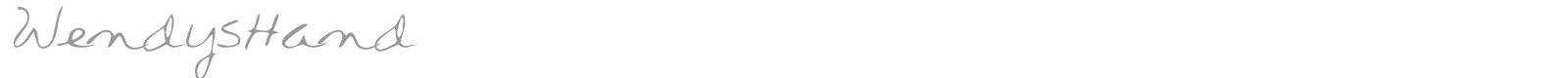 WendysHand font preview