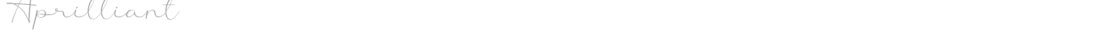 Aprilliant font preview