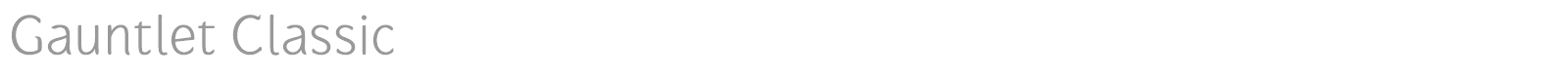 Gauntlet font preview