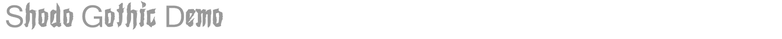 Shodo Gothic font preview