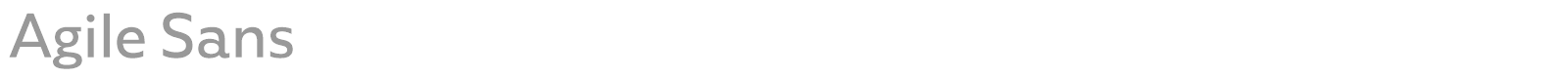 Agile Sans font preview