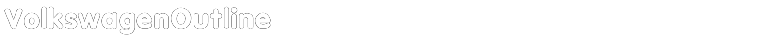 VolkswagenOutline font preview