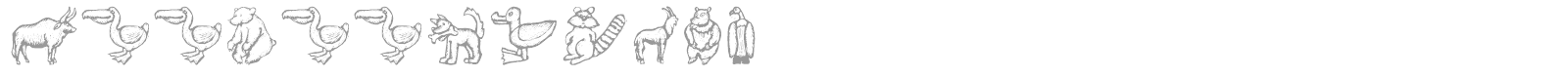 Zoo Woodcuts M font preview
