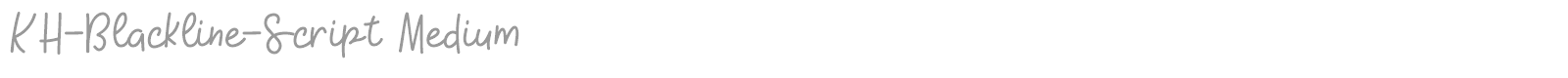 KH Blackline Script font preview