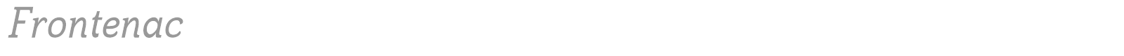 Frontenac font preview
