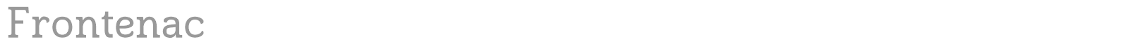 Frontenac font preview