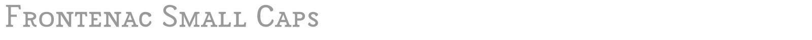 Frontenac font preview