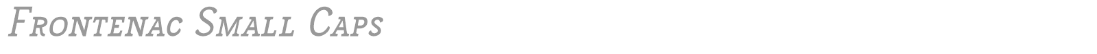 Frontenac font preview