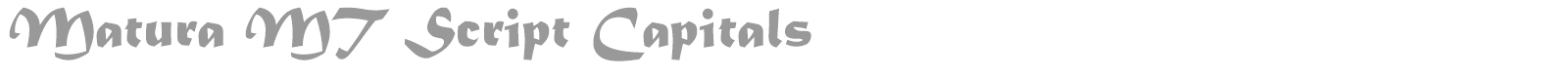 Matura MT Script Capitals font preview