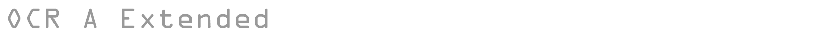 OCR A Extended font preview