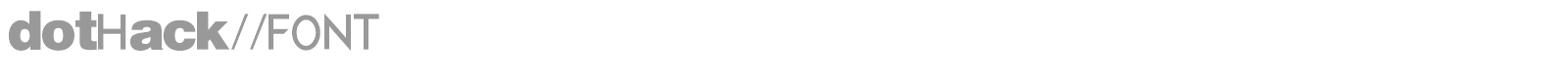 dotHack//FONT font preview