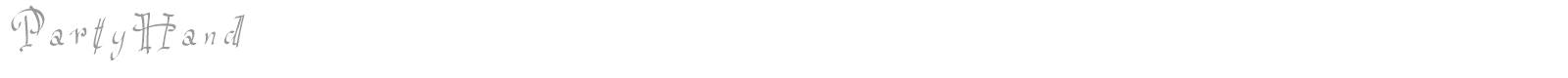 Party Hand font preview