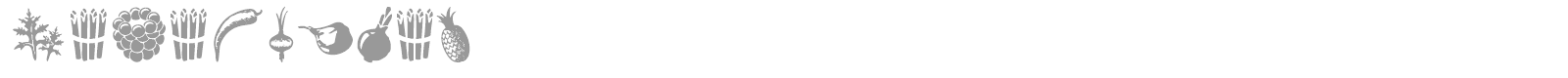 Vegetables font preview