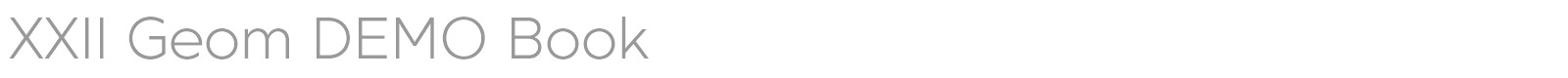 XXII Geom font preview