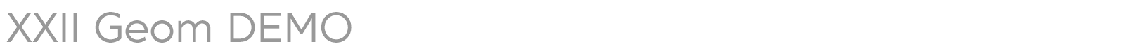 XXII Geom font preview