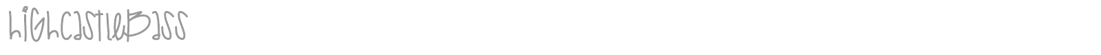 HighCastleBass font preview