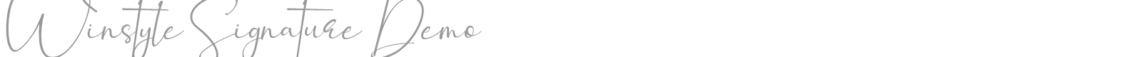 Winstyle Signature font preview