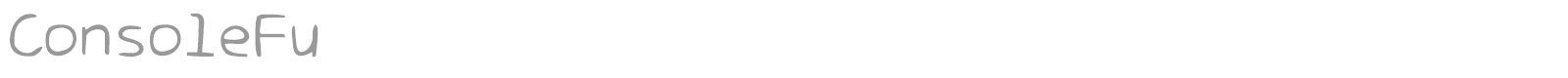 Console Fu font preview