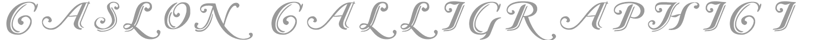Font Caslon Calligraphic Initials