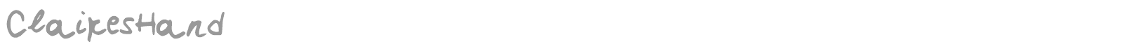 Claires Hand font preview