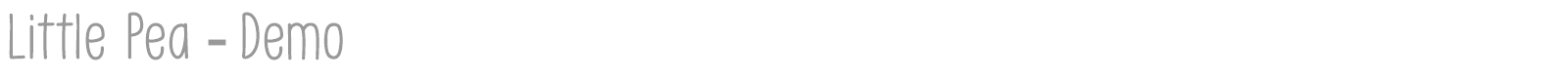 Little Pea font preview