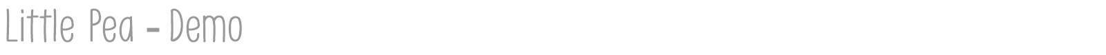Little Pea font preview