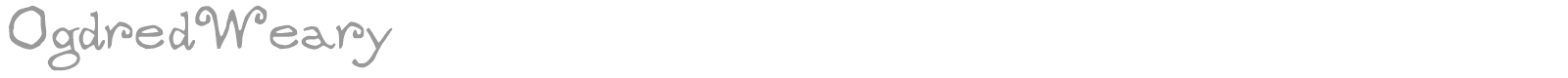 Ogdred Weary font preview