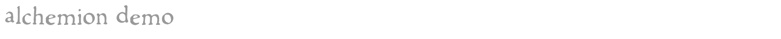 Alchemion font preview