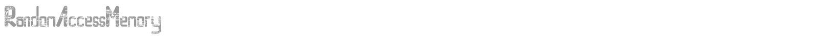 Random Access Memory font preview