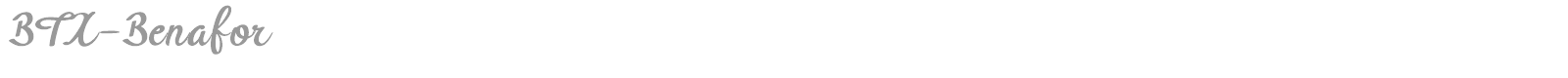 BTX Benafor font preview