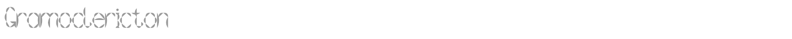 Gramoclericton font preview