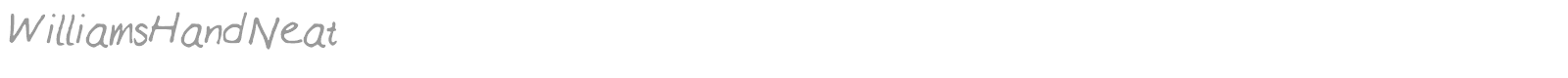 Williams Hand Neat font preview