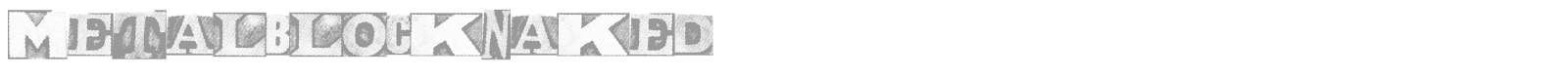 Metal Block Naked font preview