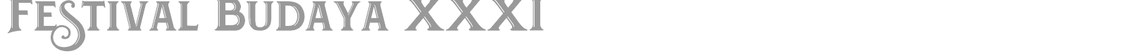 Festival Budaya XXXI font preview