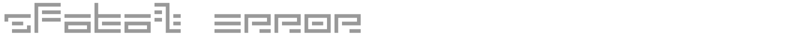 5 Fatal Error font preview