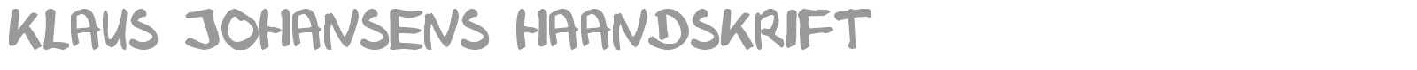 Klaus Johansen font preview