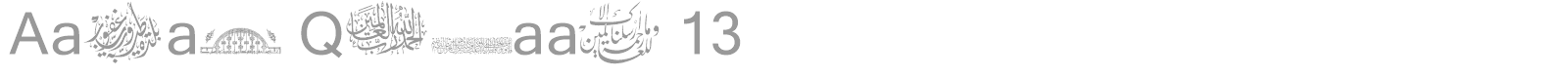 Aayat Quraan 13 font preview