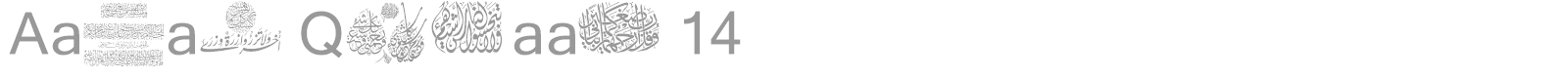 Aayat Quraan 14 font preview