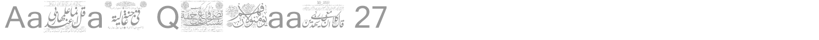 Aayat Quraan 27 font preview
