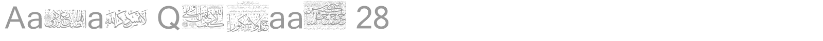 Aayat Quraan 28 font preview