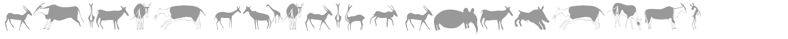 Afrika RockArt F Animals1 font preview