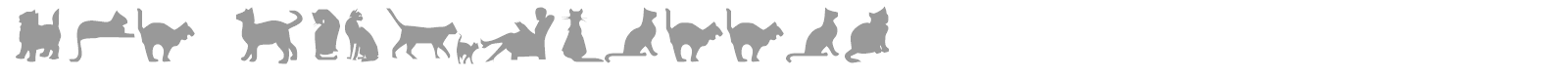 Cat Silhouettes font preview