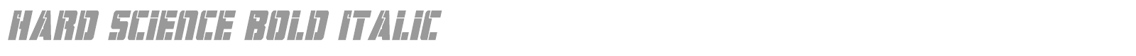 Hard Science font preview