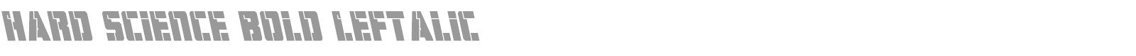 Hard Science font preview