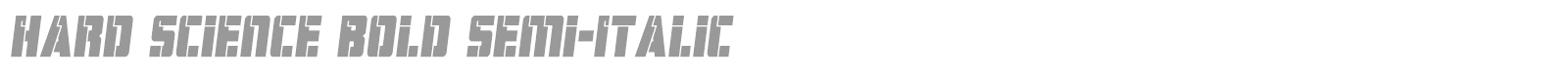 Hard Science font preview