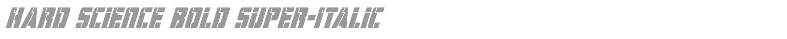 Hard Science font preview