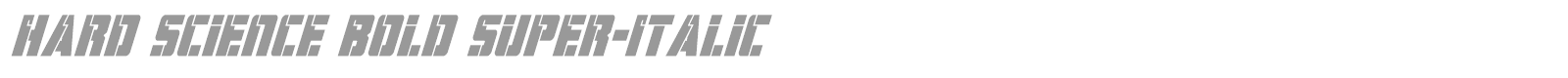Hard Science font preview